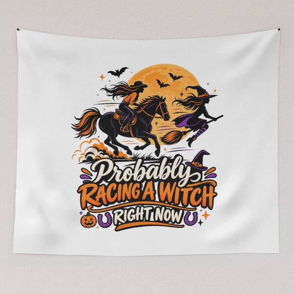 Item preview, Horse Lover Halloween – Probably Racing a Witch Right Now designed and sold by Ayden World.
