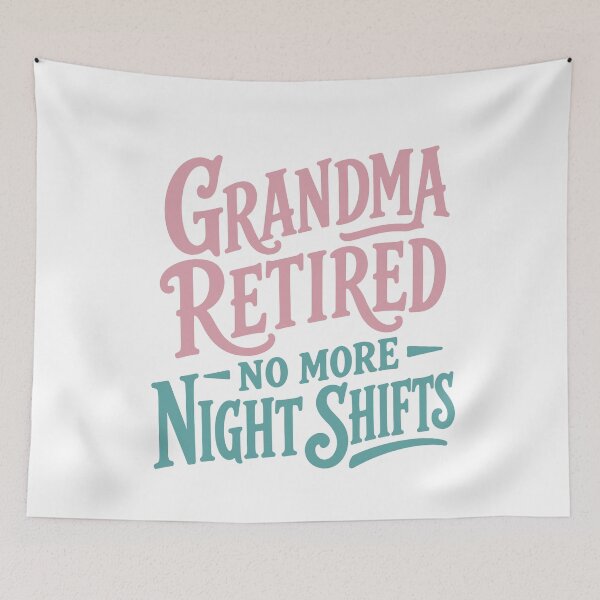 Item preview, Grandma Retired — No More Night Shifts — Nurse Retirement Gift Grandma | RN Night Shift Hat designed and sold by KiwyStudio.