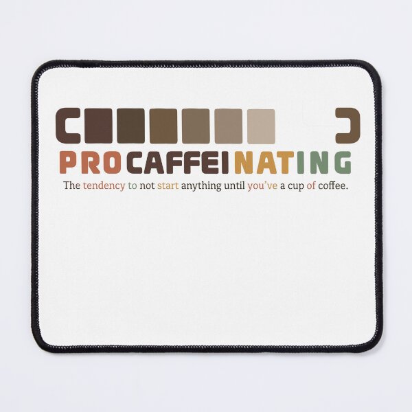 Item preview, Procaffeinating designed and sold by Cute & Funny Hand-Drawn Prints | Happy Doodle Friends Shop.