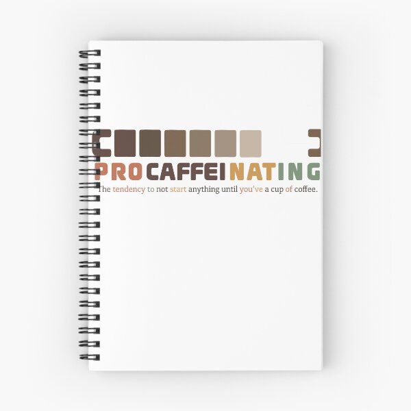 Item preview, Procaffeinating designed and sold by Cute & Funny Hand-Drawn Prints | Happy Doodle Friends Shop.