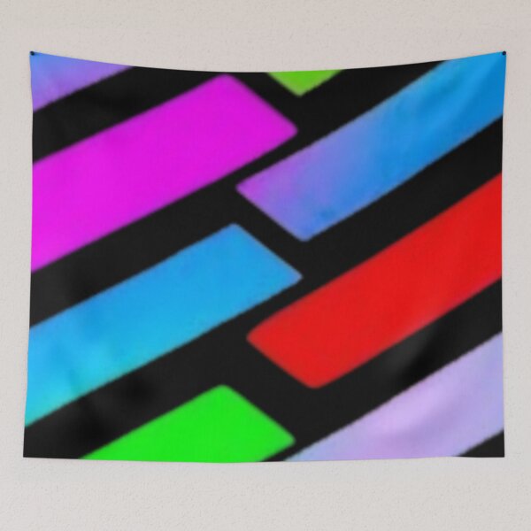 Item preview, Abstract Neon Rainbow Geometric Stripe Pattern designed and sold by Nexus Space.