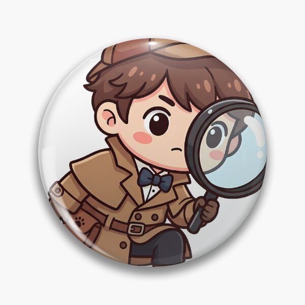 Item preview, Detective Toby Finding Clue - Cute Mascot  designed and sold by fuhadislam.