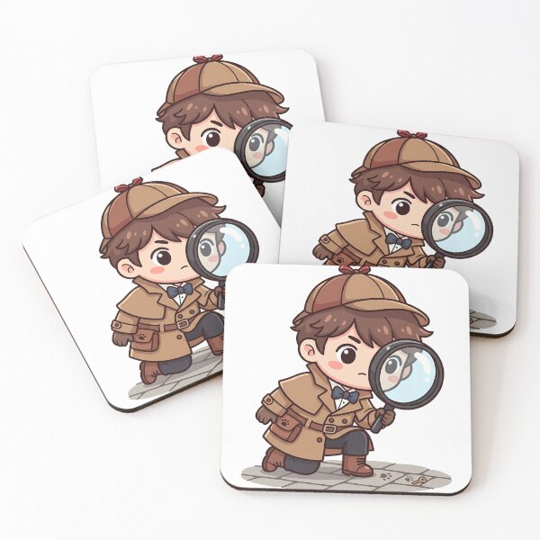 Item preview, Detective Toby Finding Clue - Cute Mascot  designed and sold by fuhadislam.