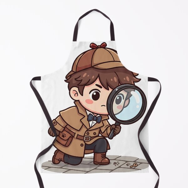 Item preview, Detective Toby Finding Clue - Cute Mascot designed and sold by fuhadislam.