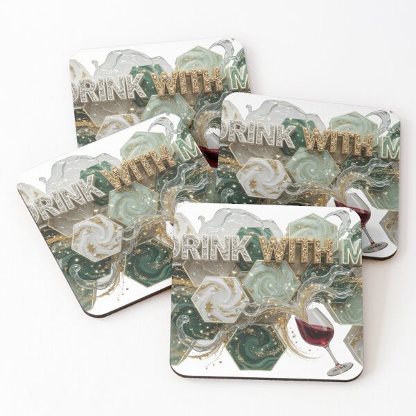 Item preview, Cool Colorful DRINK WITH ME Artistic Motif designed and sold by dazzlemakers.