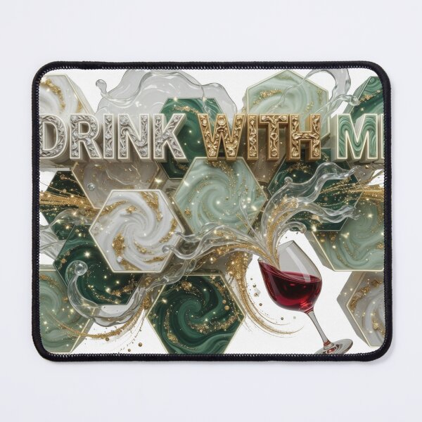 Item preview, Cool Colorful DRINK WITH ME Artistic Motif designed and sold by dazzlemakers.