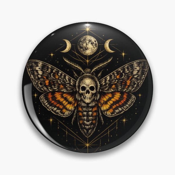 Item preview, Acherontia Atropos Death’s-Head Hawkmoth – Gothic Skull Moth Art designed and sold by Anyshca.