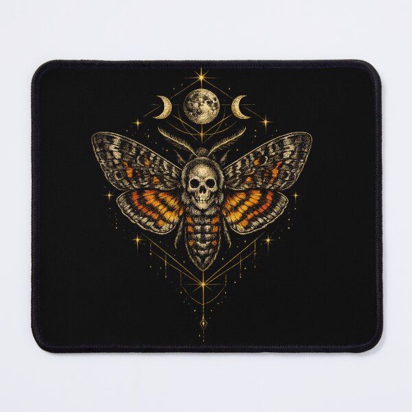 Item preview, Acherontia Atropos Death’s-Head Hawkmoth – Gothic Skull Moth Art designed and sold by Anyshca.