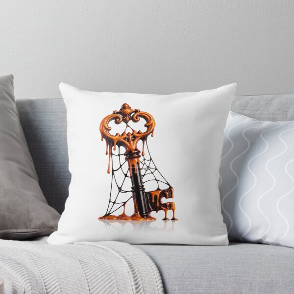 Item preview, Melting Vintage Key Spiderweb Gothic Halloween Art designed and sold by YourColorsWall.