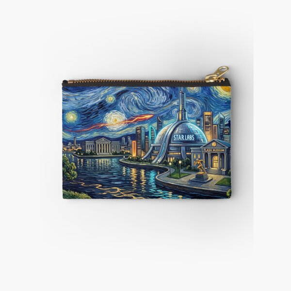 Item preview, Central City Starry Night Comic Art Landscape designed and sold by Bad-Decisions-Designs.