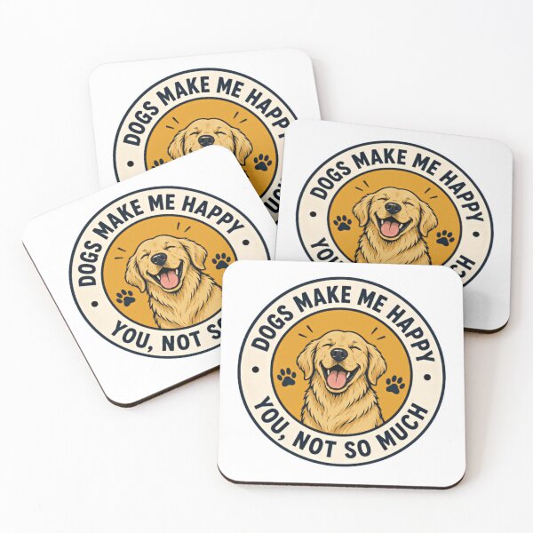 Item preview, Dogs Make Me Happy You, Not So Much Dog Lover Golden Retriever Owner designed and sold by SkeletonsDanger.