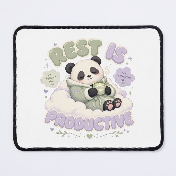 Item preview, Rest Is Productive Cute Panda Matcha Latte designed and sold by BobbyTee Merch.