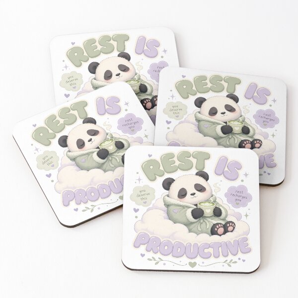 Item preview, Rest Is Productive Cute Panda Matcha Latte designed and sold by BobbyTee Merch.