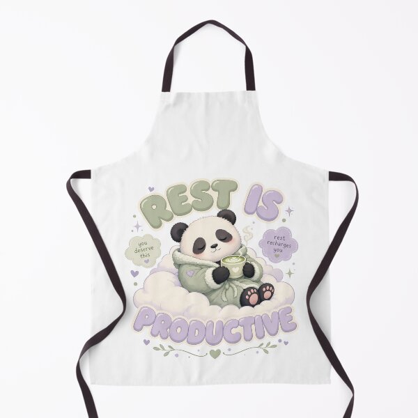 Item preview, Rest Is Productive Cute Panda Matcha Latte designed and sold by BobbyTee Merch.