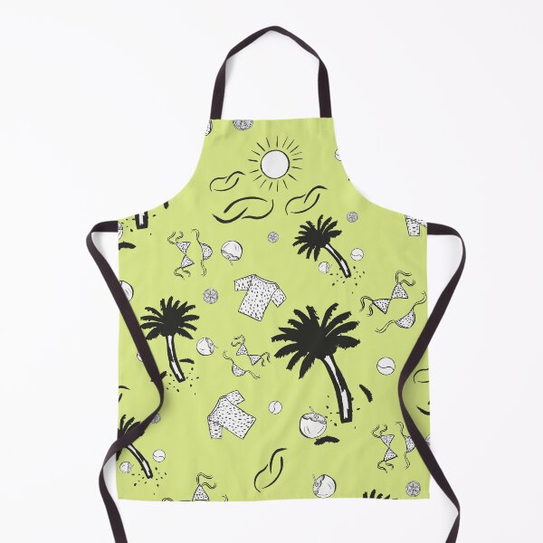 Item preview, Retro Summer Beach Pattern Yellow Green Background designed and sold by altastudio.