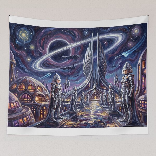 Item preview, Chandilar Starry Night Comic Art Landscape designed and sold by Bad-Decisions-Designs.