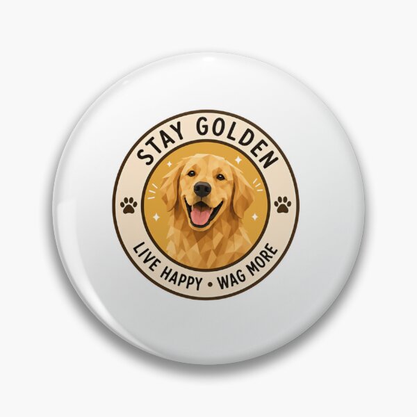 Item preview, Stay Golden Live Happy Wag More Golden Retriever Dog Owner Pet Parents Dog Lover designed and sold by SkeletonsDanger.