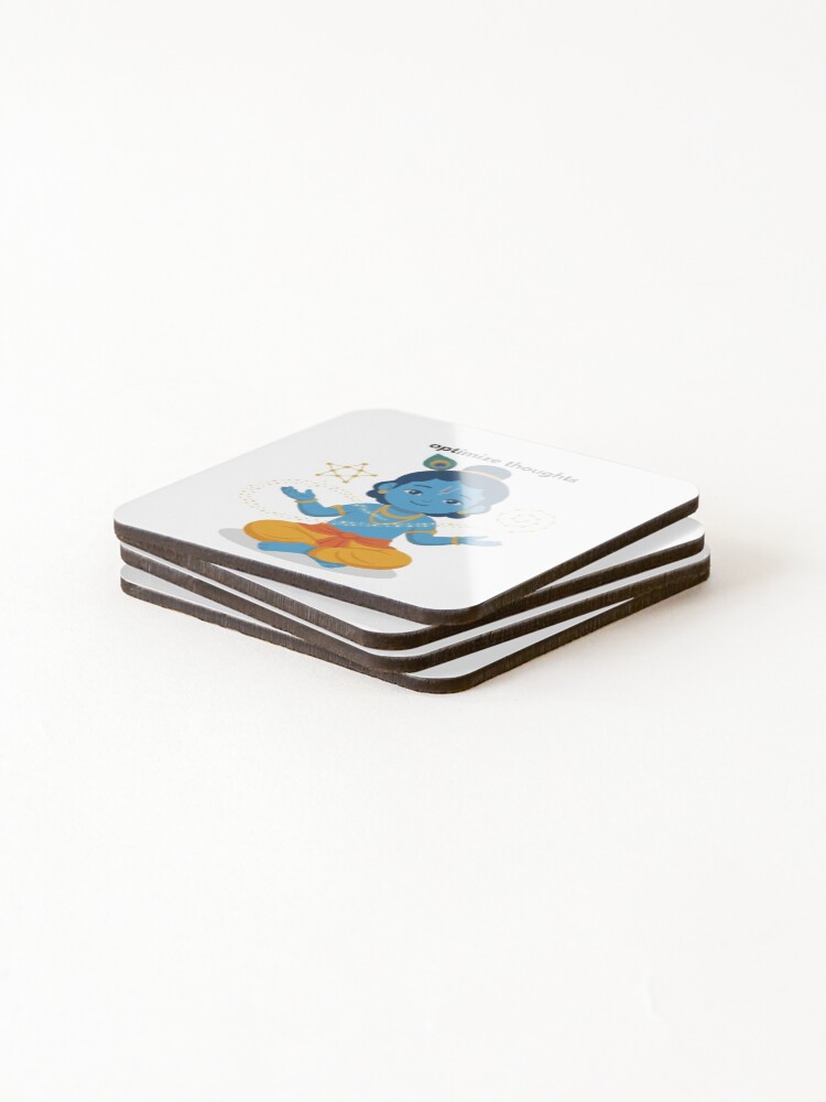 Thumbnail 4 of 5, Coasters (Set of 4), optimize thoughts | Developer Sticker | Programming Tech Humor designed and sold by BhaktiByte.