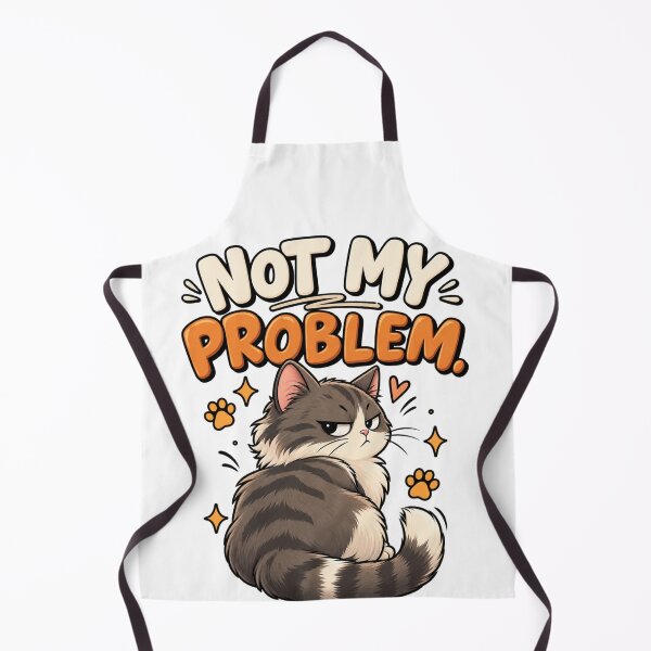 Item preview, Not My Problem – Grumpy Cute Cat Cartoon Design designed and sold by Kiinaaa.