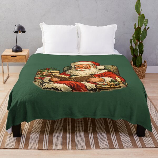 Item preview, Cozy Retro Santa Claus Reading Christmas Books 1960s Style Gift designed and sold by Artycom.