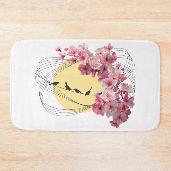 Item preview, Swallows and Flowers against the Sun, inside a circle. Swallows Blossoms. designed and sold by DSoriaDesign.