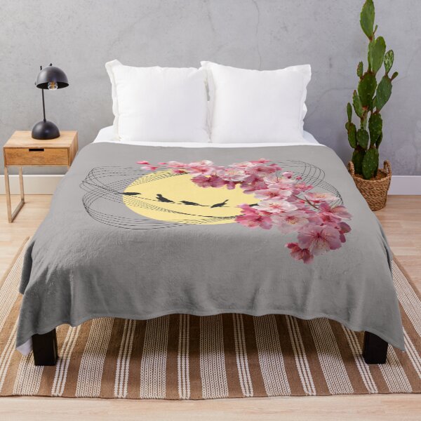 Item preview, Swallows and Flowers against the Sun, inside a circle. Swallows Blossoms. designed and sold by DSoriaDesign.
