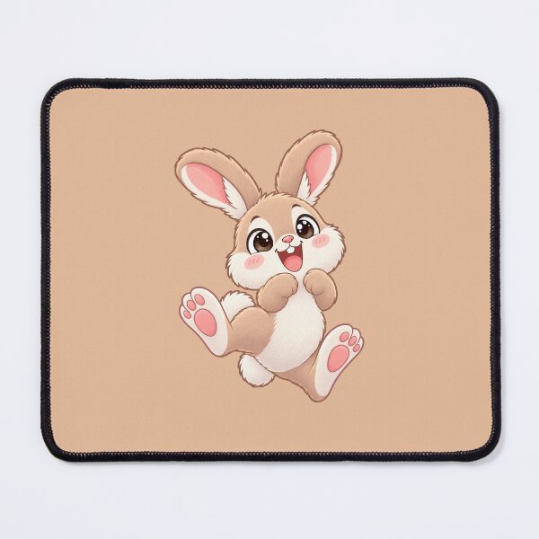 Item preview, Cute Happy Bunny with Big Ears and Pink Paws designed and sold by zan-mf.