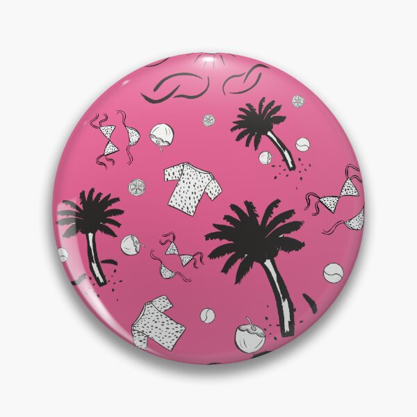 Artikelvorschau, Retro-Sommer-Strandmuster, rosa Hintergrund entworfen und verkauft von altastudio.