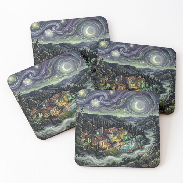 Item preview, Coldheart Canyon Starry Night Horror Landscape designed and sold by Bad-Decisions-Designs.
