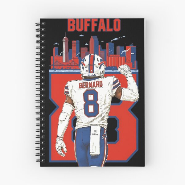 Item preview, Buffalo Bernard 8 Football Linebacker Defense City Skyline designed and sold by RaineeMcDaniel.