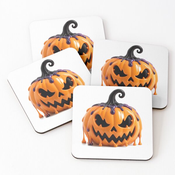 Item preview, Melting Orange Pumpkin Spooky Jack O Lantern designed and sold by YourColorsWall.