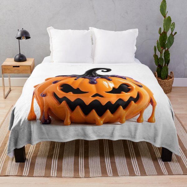 Item preview, Melting Orange Pumpkin Spooky Jack O Lantern designed and sold by YourColorsWall.