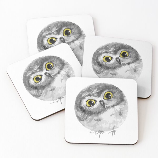 Item preview, Cute Rounded Owl Pencil Drawing designed and sold by Lenka Draws.