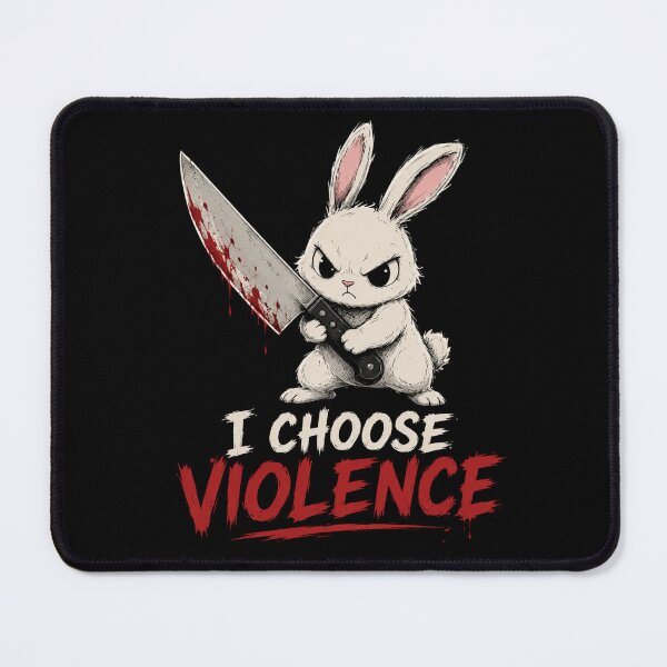 Item preview, I Choose Violence Bunny designed and sold by TheEndDesign.