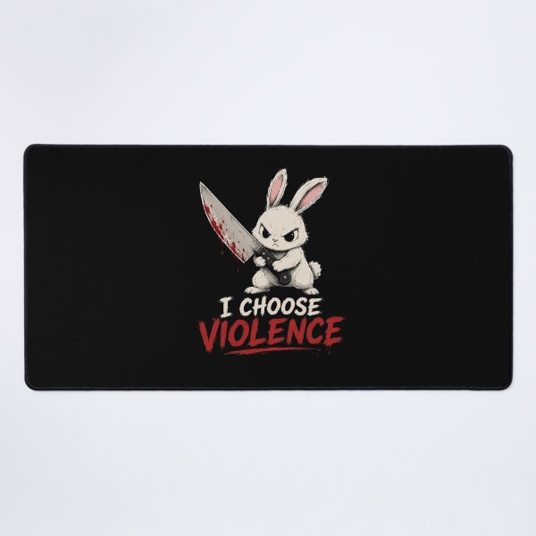 Item preview, I Choose Violence Bunny designed and sold by TheEndDesign.