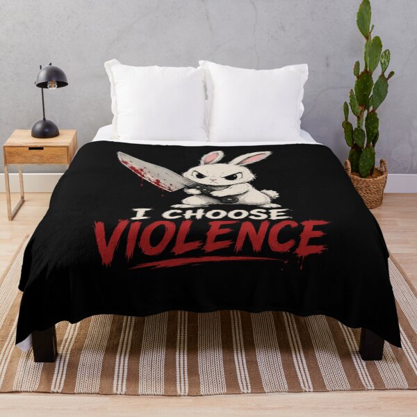 Item preview, I Choose Violence Bunny designed and sold by TheEndDesign.