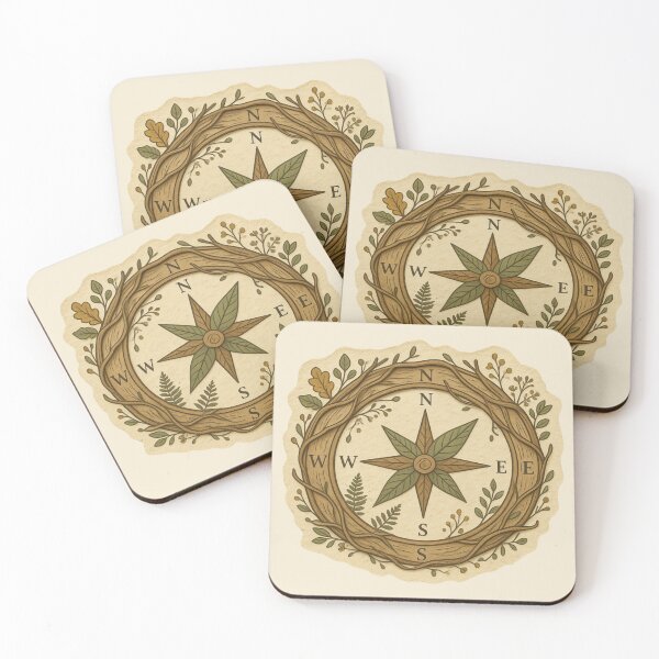 Item preview, Vintage Botanical Compass With Woven Vine Frame designed and sold by ITCHAWAWAA.