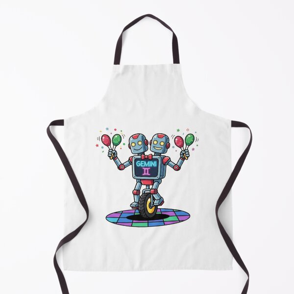Item preview, Gemini Zodiac Retro Twin Robot on Unicycle designed and sold by Rare By Hero.
