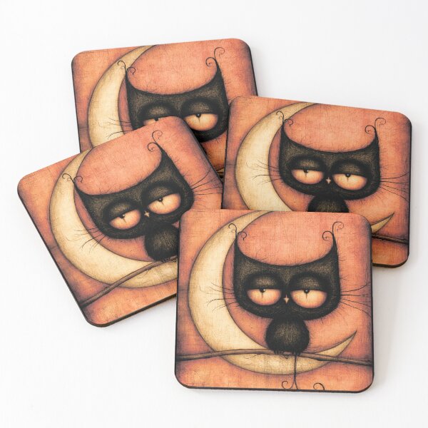 Item preview, A black cat on the moon. designed and sold by MagelliShop.