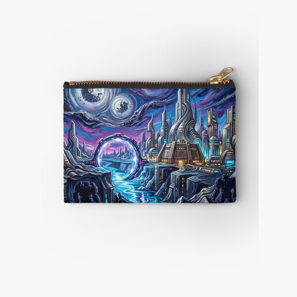 Item preview, Cybertron Starry Night Sci Fi Landscape designed and sold by Bad-Decisions-Designs.