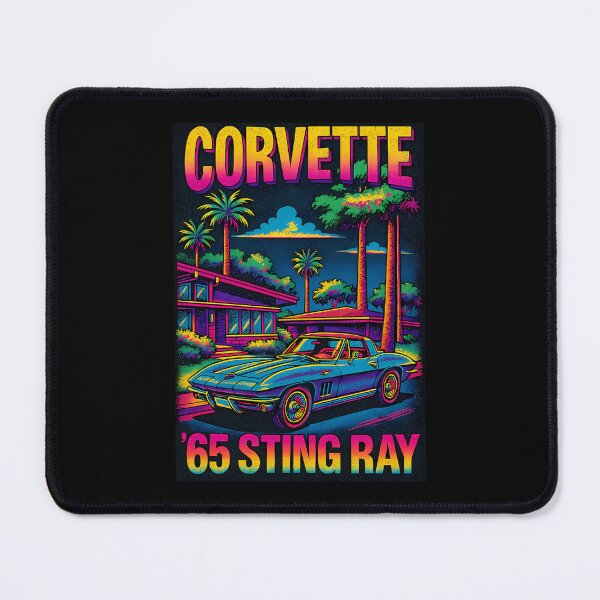 Item preview, Corvette 65 Sting Ray Automotive Sports Car Neon Palm Trees designed and sold by RaineeMcDaniel.