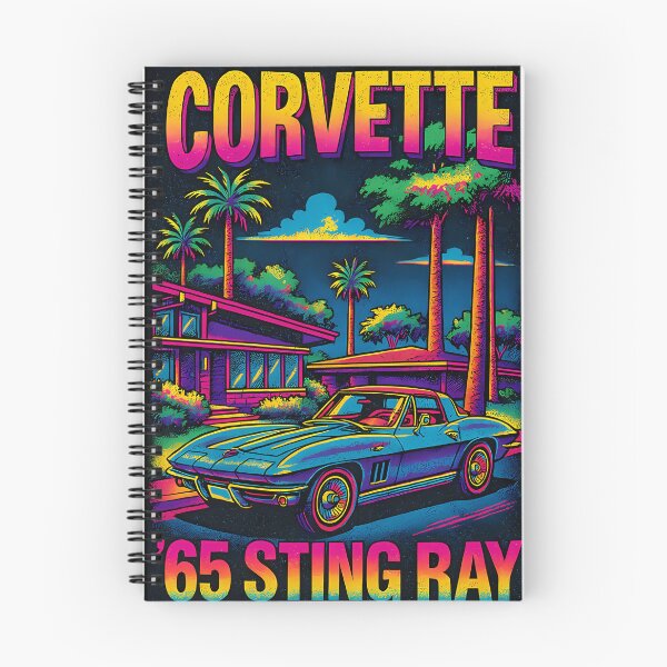 Item preview, Corvette 65 Sting Ray Automotive Sports Car Neon Palm Trees designed and sold by RaineeMcDaniel.