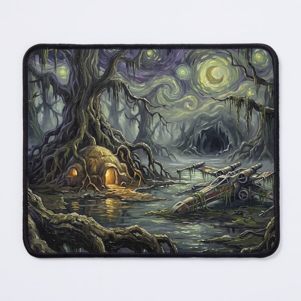 Item preview, Dagobah Starry Night Sci Fi Landscape designed and sold by Bad-Decisions-Designs.