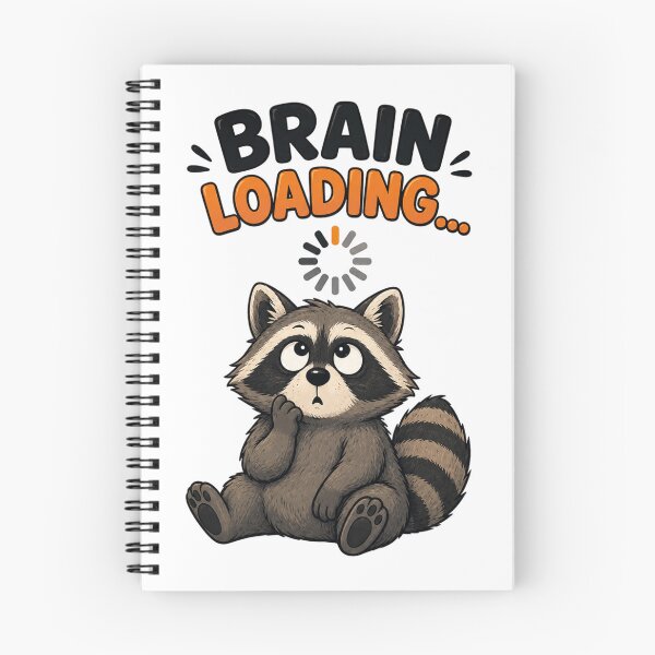 Item preview, Brain Loading... – Cute Confused Raccoon Cartoon Design designed and sold by Kiinaaa.