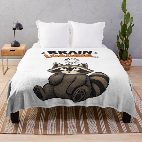 Item preview, Brain Loading... – Cute Confused Raccoon Cartoon Design designed and sold by Kiinaaa.