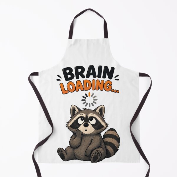 Item preview, Brain Loading... – Cute Confused Raccoon Cartoon Design designed and sold by Kiinaaa.