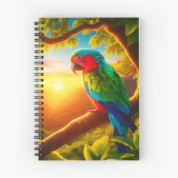 Item preview, Colorful Parrot at Sunset, Tropical Jungle Wall Art designed and sold by NarjaShop.
