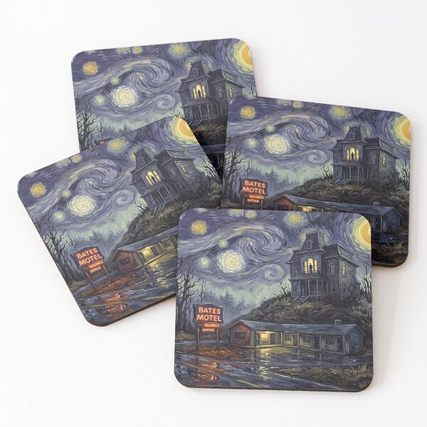 Item preview, Bates Motel Starry Night Horror Landscape designed and sold by Bad-Decisions-Designs.