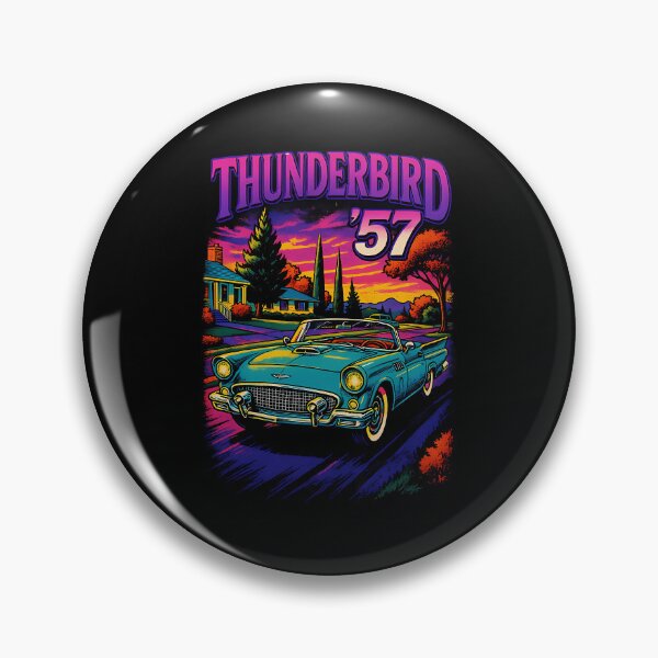 Item preview, Thunderbird 57 American Convertible Car Neon Sunset Drive designed and sold by RaineeMcDaniel.