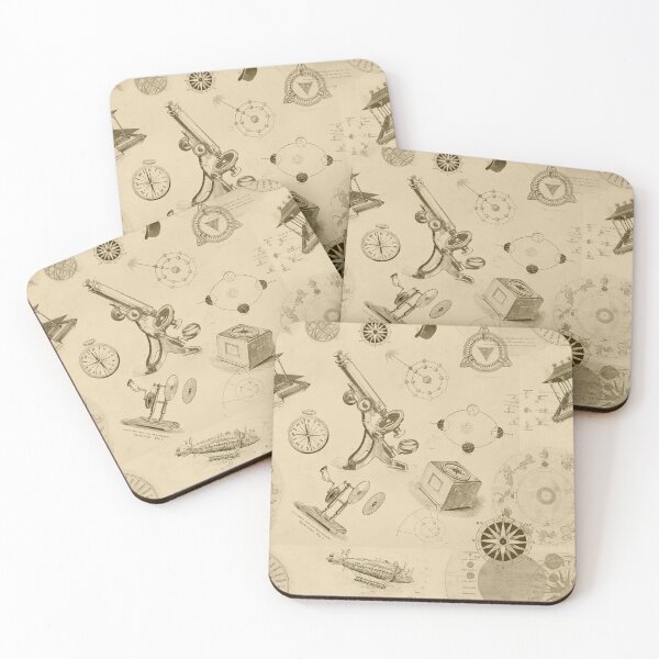 Item preview, Vintage Inventions Retro Technology Pattern designed and sold by Hakubiya.